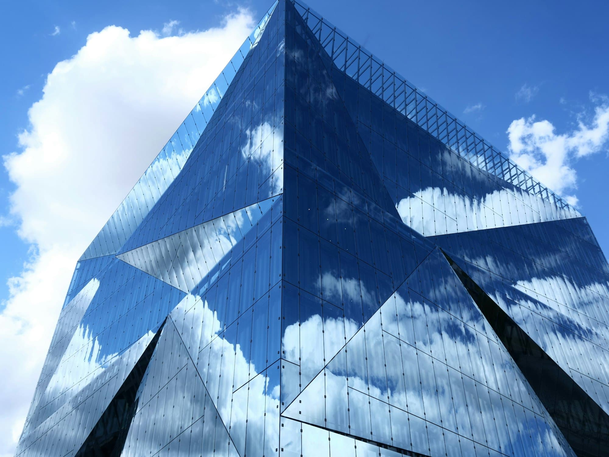 Modern glass office building
